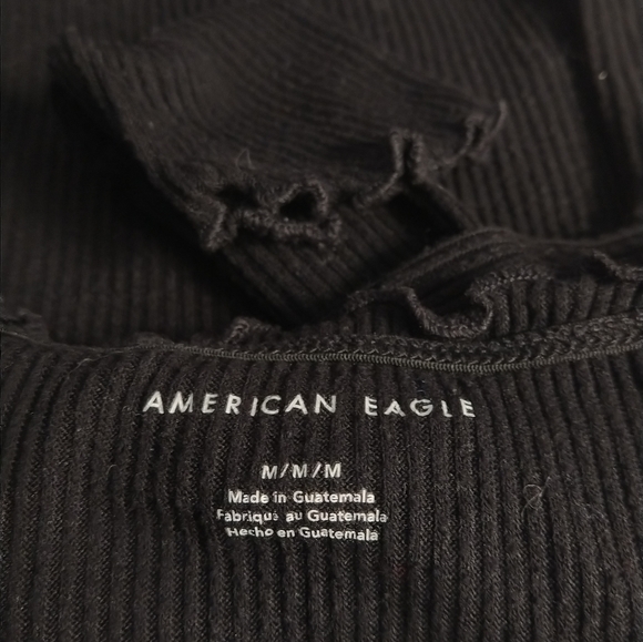 American Eagle Lettuce Edge Ribbed Sweater - Picture 5 of 5